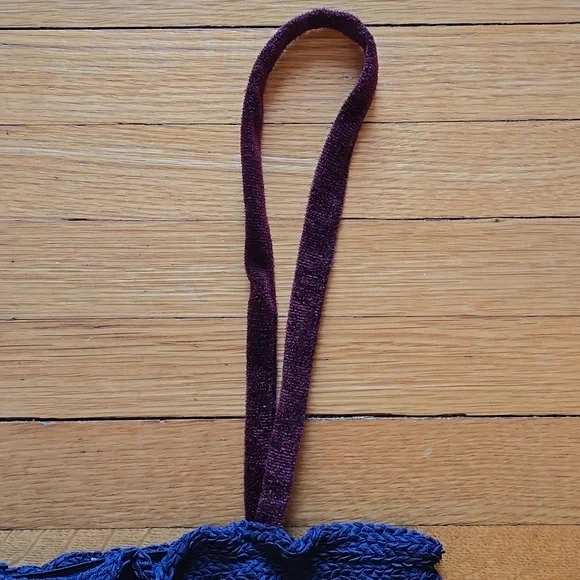 MICHAEL Michael Kors, Color-block Multi-Textured Top, Navy & Maroon, EUC, S - Picture 5 of 14